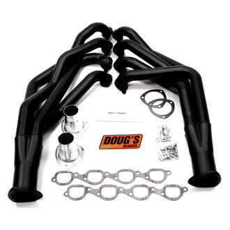 Doug's Headers® - 4-Tube Steel Hi-Temp Black Coated Long Tube Exhaust Headers