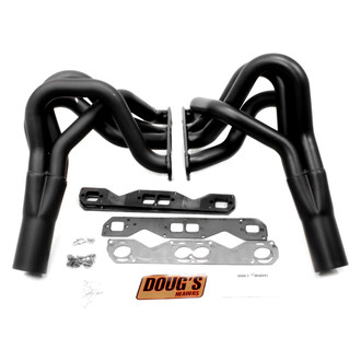 Doug's Headers® - 4-Tube Steel Hi-Temp Black Coated Long Tube Exhaust Headers