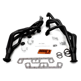 Doug's Headers® - 4-Tube Steel Hi-Temp Black Coated Long Tube Exhaust Headers