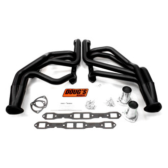 Doug's Headers® - 4-Tube Steel Hi-Temp Black Coated Long Tube Exhaust Headers