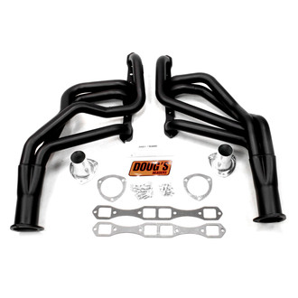 Doug's Headers® - 4-Tube Steel Hi-Temp Black Coated Long Tube Exhaust Headers