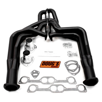 Doug's Headers® - 4-Tube Steel Hi-Temp Black Coated Long Tube Exhaust Headers