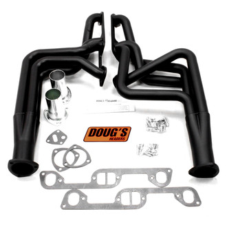 Doug's Headers® - 4-Tube Steel Hi-Temp Black Coated Long Tube Exhaust Headers