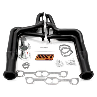 Doug's Headers® - 4-Tube Steel Hi-Temp Black Coated Long Tube Exhaust Headers