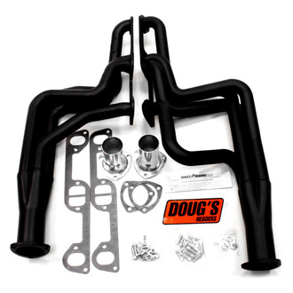 Doug's Headers® - 4-Tube Steel Hi-Temp Black Coated Long Tube Exhaust Headers
