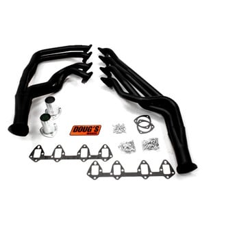 Doug's Headers® - 4-Tube Steel Hi-Temp Black Coated Long Tube Exhaust Headers