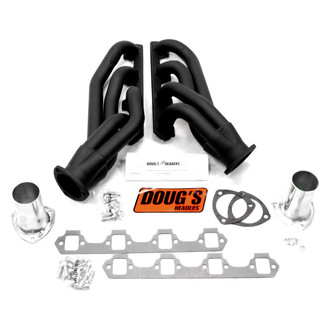 Doug's Headers® - 4-Tube Steel Hi-Temp Black Coated Short Tube Exhaust Headers