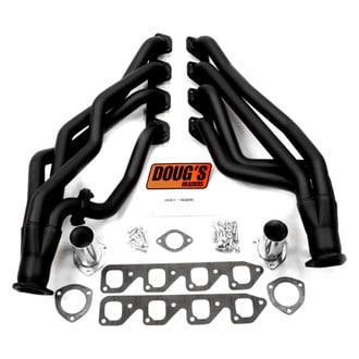 Doug's Headers® - 4-Tube Steel Hi-Temp Black Coated Long Tube Exhaust Headers