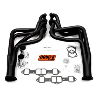 Doug's Headers® - 4-Tube Steel Hi-Temp Black Coated Long Tube Exhaust Headers
