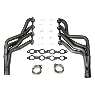 Doug's Headers® - 4-Tube Steel Hi-Temp Black Coated Long Tube Exhaust Headers