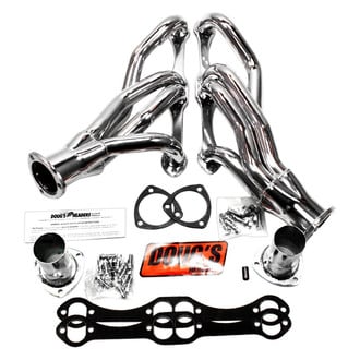 Doug's Headers® - 4-Tube Steel Silver Ceramic Coated Short Tube Exhaust Headers