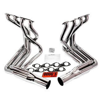 Doug's Headers® - 4-Tube Steel Chrome Long Tube Round Side Exhaust Headers