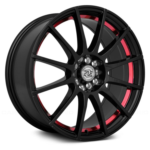 DRAG CONCEPTS® R-16 Wheels - Gloss Black with Red Undercut Rims