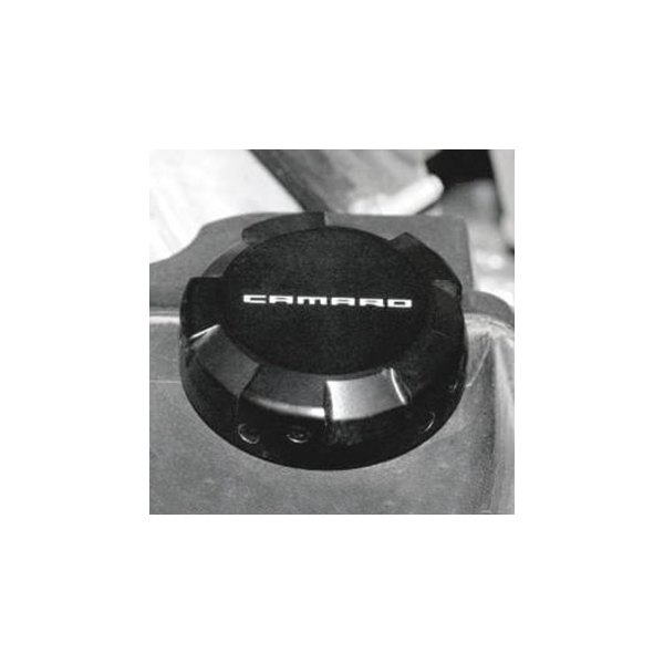 Drake Muscle Cars® - Black Power Steering Reservoir Cap Cover with Cavamo Lettering
