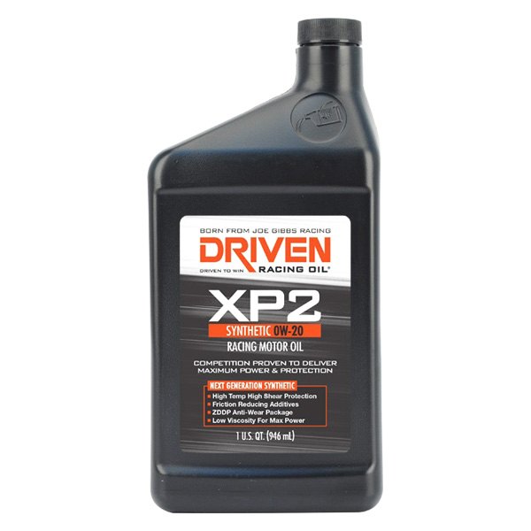 Driven Racing Oil® - XP2 Racing SAE 0W-20 Synthetic Motor Oil, 1 Quart