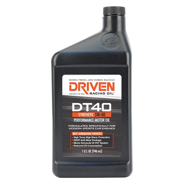 Driven Racing Oil® - DT40 Street Performance SAE 5W-40 Synthetic Motor Oil, 1 Quart