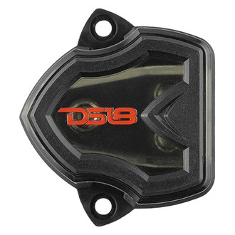 DS18® - Nickel Plated 2-Position Power & Ground Distribution Block (1 x 0/1 AWG In, 2 x 4 AWG Out)