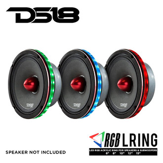 DS18® - Vision 8" Speaker and Subwoofers RGB LED Ring