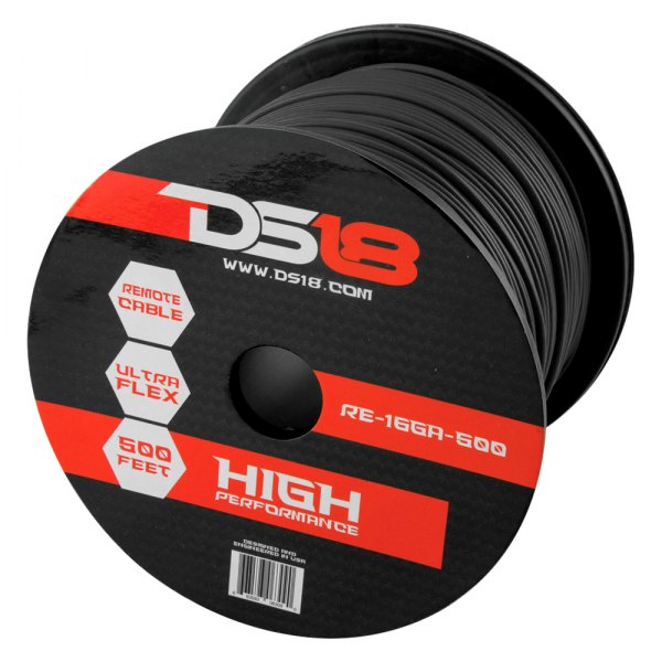 DS18® - High Performance Series 16 AWG Single 500' Black Stranded GPT Primary Wire
