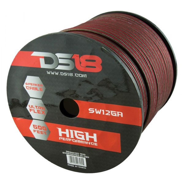 DS18® - 12 AWG 2-Way 500' Red/Black Stranded GPT Speaker Wire