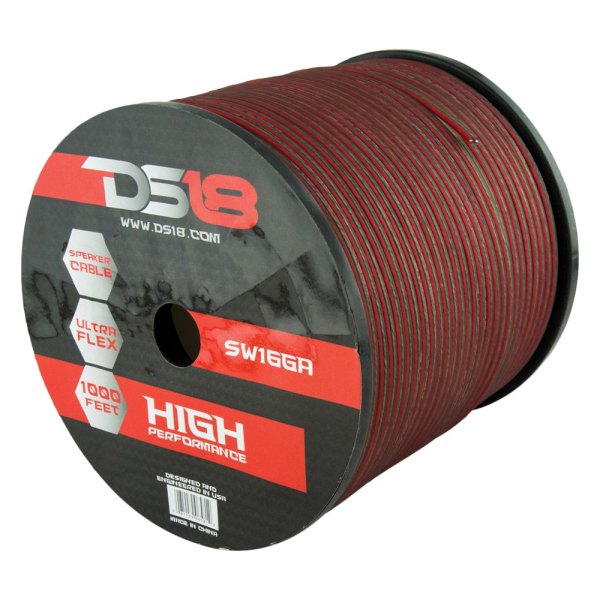 DS18® - 16 AWG 2-Way 1000' Red/Black Stranded GPT Speaker Wire