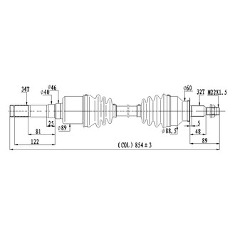DSS® - Rear Driver Side CV Axle Shaft