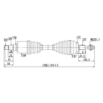 DSS® - Front Driver Side CV Axle Shaft