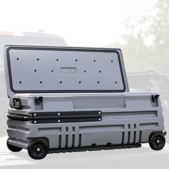 DU-HA® - Destroyer Gray Manual Latch Squad Box with Slide Bracket