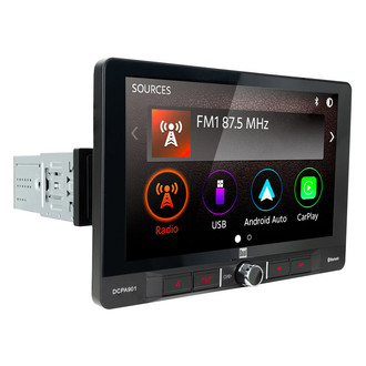 Dual® - 9" Touchscreen Display Single DIN Digital Media Receiver with Bluetooth, Apple CarPlay, Rear Camera Connectivity