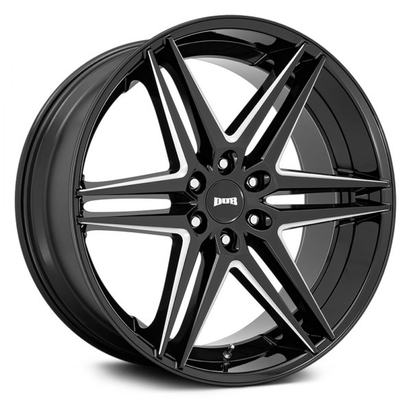 DUB® - S267 DIRTY DOG Gloss Black with Milled Accents