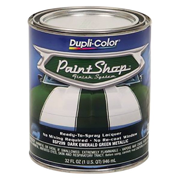 Dupli Color Bsp9 Paint Shop 1 Qt Dark Emerald Green Metallic Spray On Automotive Lacquer Finish