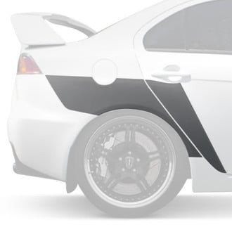 Duraflex® - Evo X Style Fiberglass Rear Fender Flares (Unpainted)