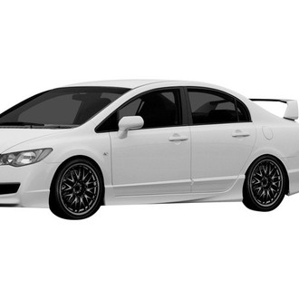 Duraflex® - JDM Type R Style Fiberglass Conversion Side Skirt Rocker Panels (Unpainted)