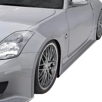 Duraflex® - J-Spec 2 Style Fiberglass Side Skirt Rocker Panels (Unpainted)