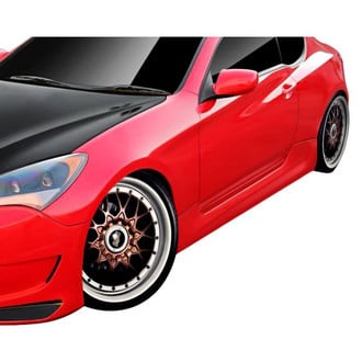 Duraflex® - AMS-GT Style Fiberglass Side Skirt Rocker Panels (Unpainted)