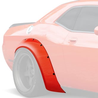 Duraflex® - Novara Style Wide Body Fiberglass Rear Fender Flares (Unpainted)