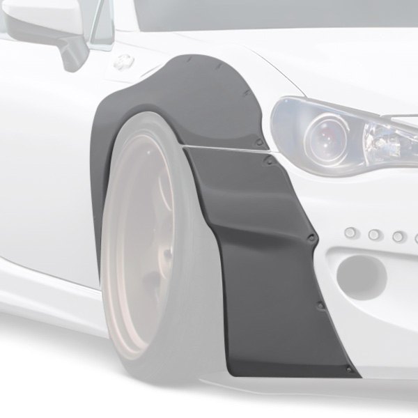  Duraflex® - GT500 V2 Style 45mm Fiberglass Front Fender Flares (Unpainted)