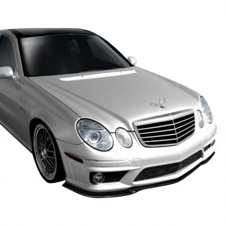For Mercedes Benz W211 E500 E350 E55 AMG Front Bumper Lip Splitter + Strut  Rods