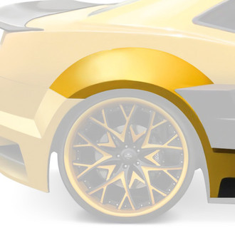 Duraflex® - CCG Style Wide Body Fiberglass Rear Fender Flares (Unpainted)