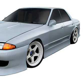 Duraflex® - V-Speed Style Fiberglass Side Skirts (Unpainted)