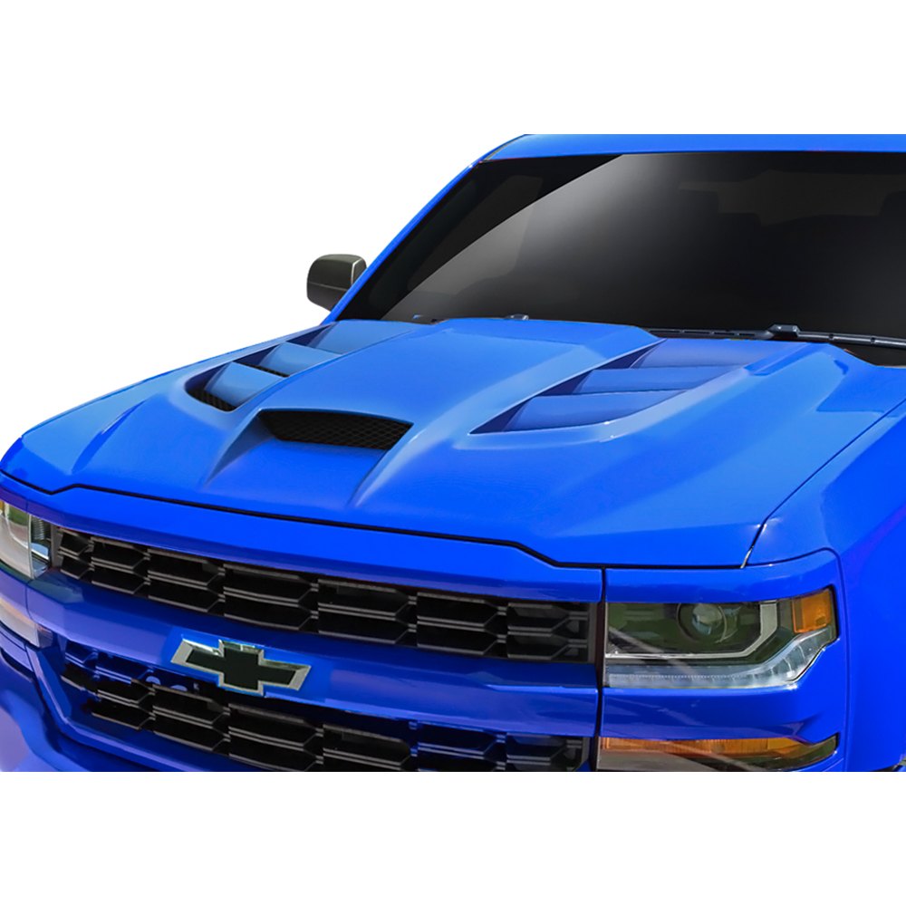 Duraflex® Chevy Silverado 1500 2016 Viper Style Fiberglass Hood