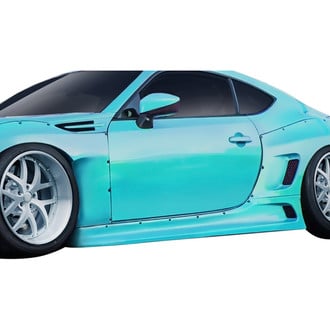 Duraflex® - GT500 V3 Style Fiberglass Wide Body Side Skirts (Unpainted)