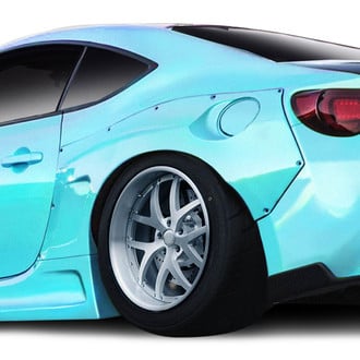 Duraflex® - GT500 V3 Style Wide Body Fiberglass Rear Fender Flares (Unpainted)