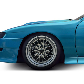 Duraflex® - B Sport Style Fiberglass Wide Body Front Fender Flares (Unpainted)