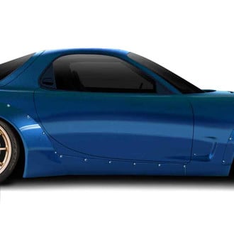 Duraflex® - TKO Boss Style Fiberglass Wide Body Side Skirt Rocker Panels (Unpainted)