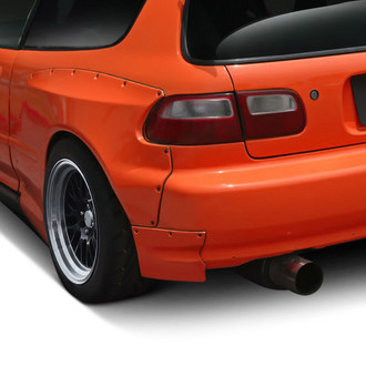 Duraflex® - TKO RBS Style Fiberglass Wide Body Rear Bumper Add Ons (Unpainted)