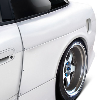 Duraflex® - V Speed Style Fiberglass Wide Body Rear Fenders (Unpainted)