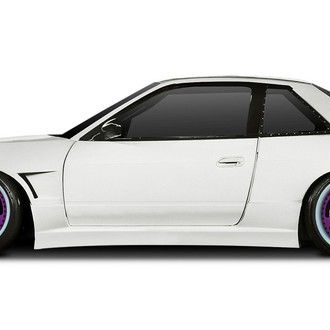 Duraflex® - WX9 Style Fiberglass Side Skirt Rocker Panels (Unpainted)