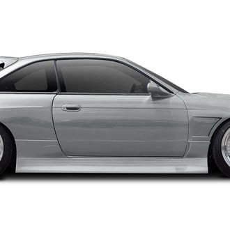 Duraflex® - Type U V2 Style Fiberglass Side Skirt Rocker Panels (Unpainted)