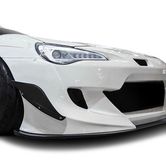 Duraflex® - GT500 V3 Style Fiberglass Front Bumper Canards (Unpainted)